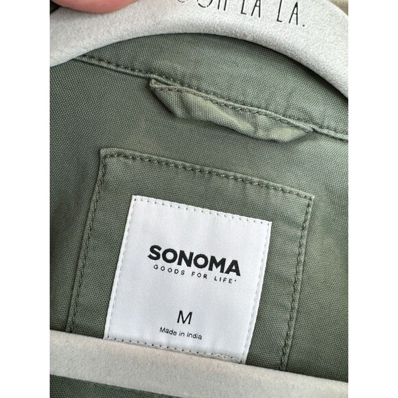 Women's Sonoma Goods For Life Jacket Size M Green Patch Pocket Utility NWT - Picture 14 of 14